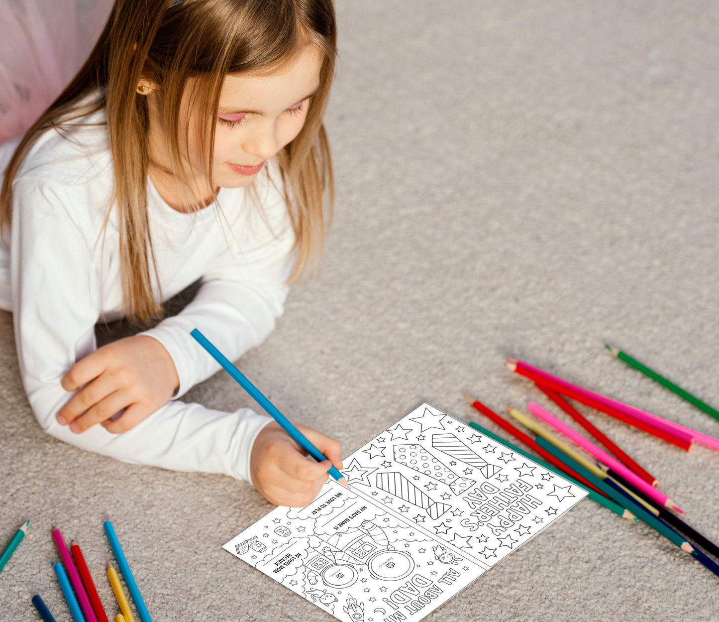 Printable Father’s Day Card – Colorable DIY Gift from Kids