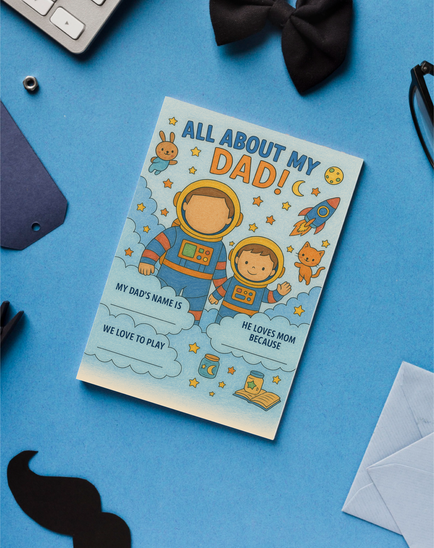 Printable Father’s Day Card – Colorable DIY Gift from Kids