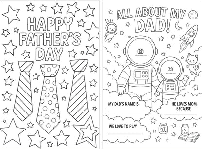 Printable Father’s Day Card – Colorable DIY Gift from Kids