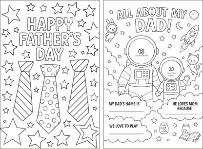 Printable Father’s Day Card – Colorable DIY Gift from Kids
