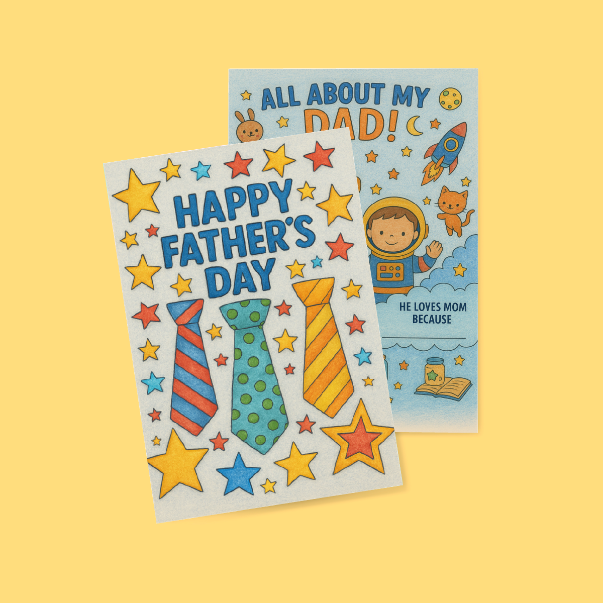 Printable Father’s Day Card – Colorable DIY Gift from Kids