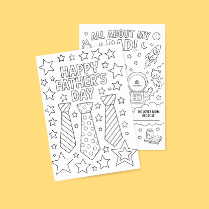 Printable Father’s Day Card – Colorable DIY Gift from Kids